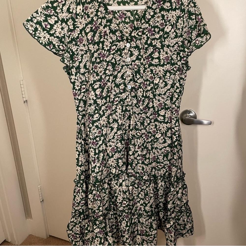 Floral Green Dress Kirundo small - Picture 3 of 8